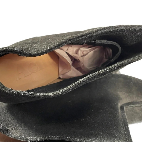 Acne Black Suede Ankle  Boots Size 36/6 - Picture 11 of 11